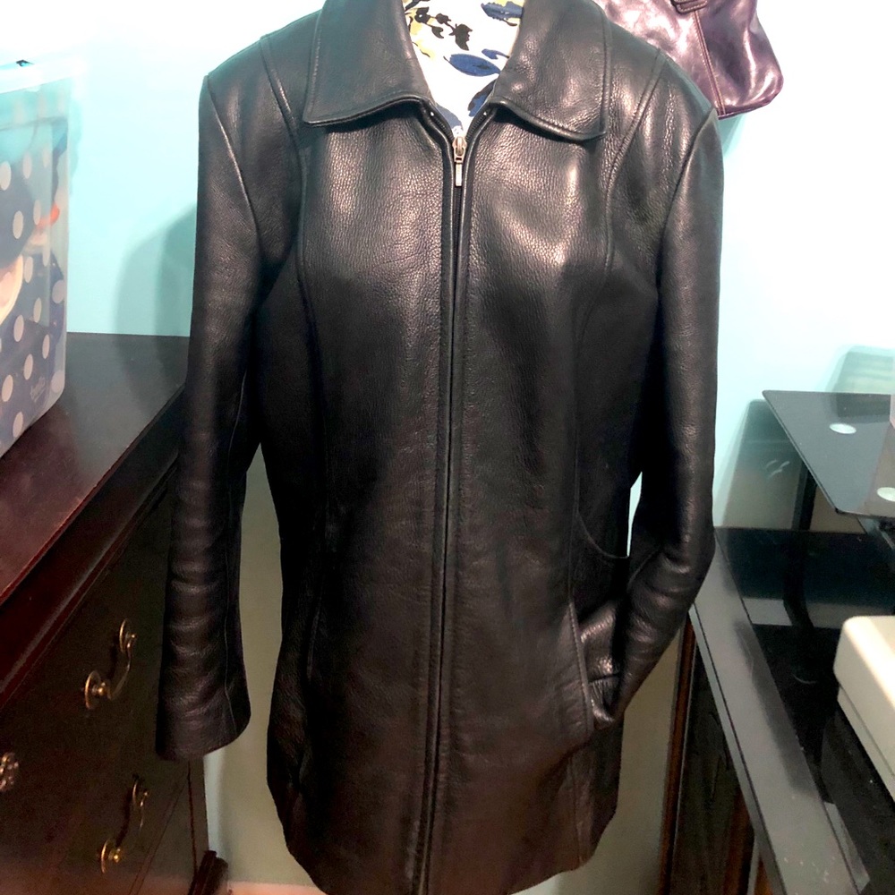 Danier Black Leather coat